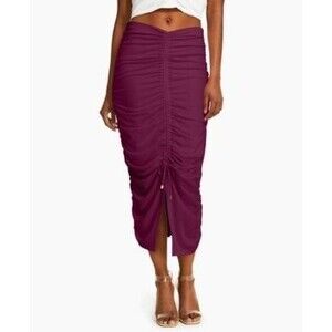 INC INTERNATIONAL CONCEPTS  Midi Skirt Autumn Berry L (AR)